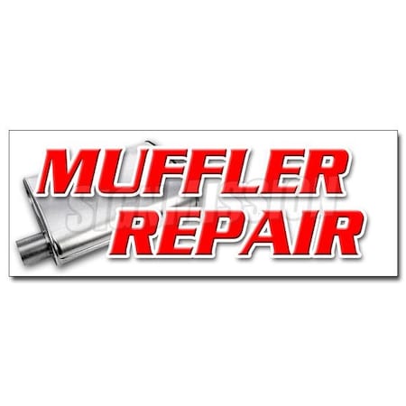 MUFFLER REPAIR DECAL Sticker Brake Shop Auto Repair Oil Changes Repair